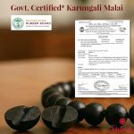 Divinely 100% Natural Unpolished Karungali Malai Original 6mm | Certified Karungali Mala Original Elastic Thread | Black Ebony Wood Necklace for Spiritual Growth & Meditation (Copy) - Image 3